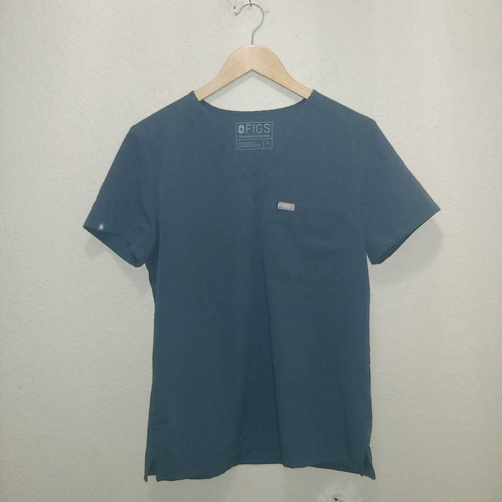 S Navy Blue Figs Scrub Top 'Technical Collection'